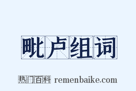 毗卢组词是什么意思的图片